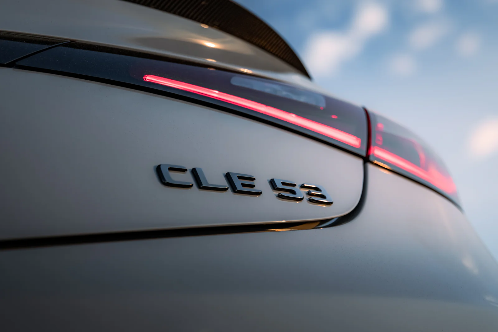 CLE 53 lettering beneath the illuminated red rear light